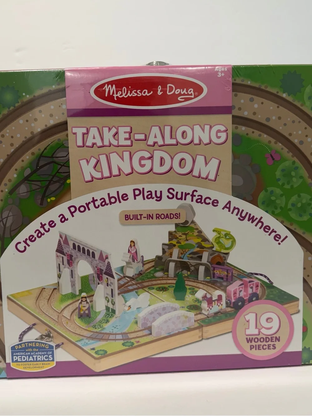 Melissa & Doug Take-Along Kingdom Playset - Pink, Green, Purple